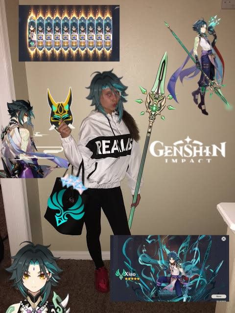 Bag Girl with Genshin Impact Merchandise
